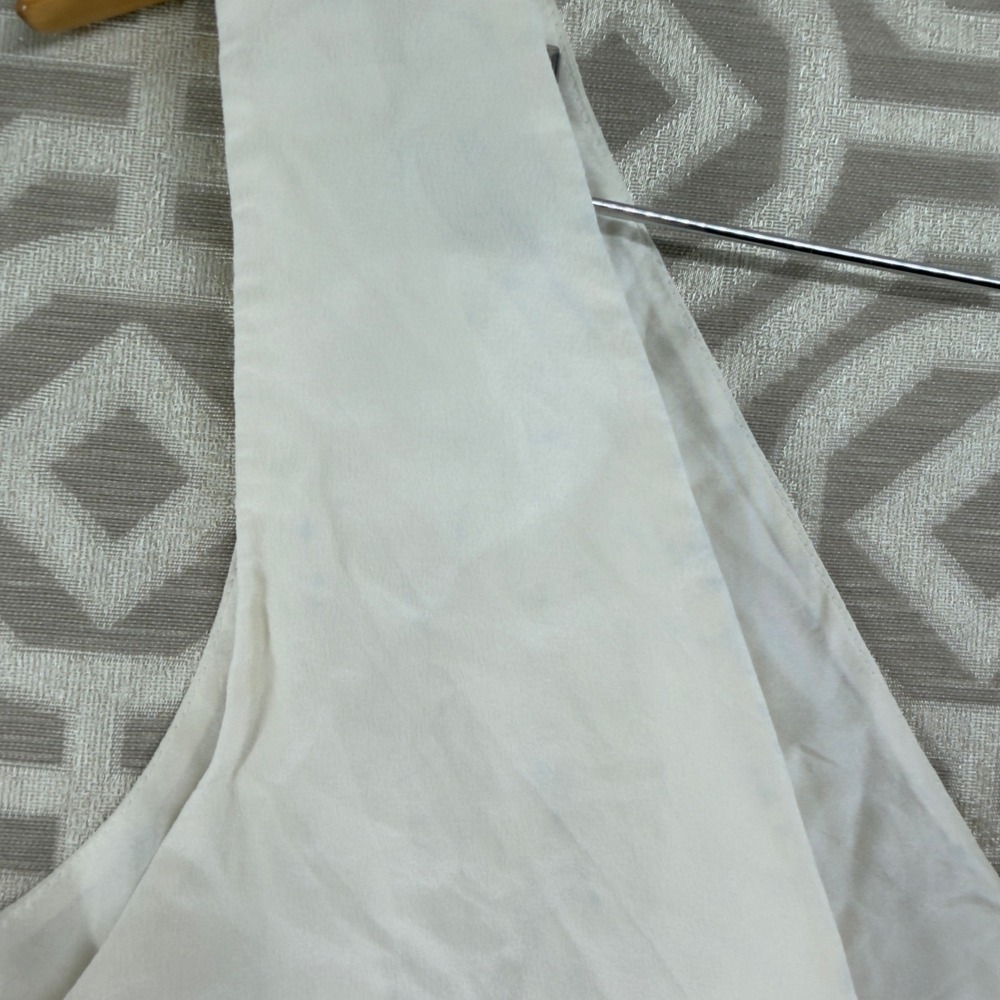 Grana Women Silk V-Neck Sleeveless Tank Top Off White Cream Small - Picture 8 of 9